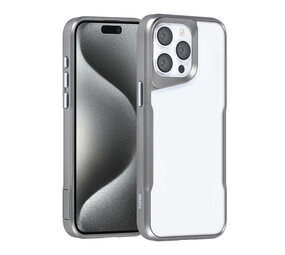 TUNIQ TUNIQ iPhone 15 Pro Max Back cover case - Silicone - Grey TUNIQ TUNIQ iPhone 15 Pro Max Back cover case - Silicone - Grey