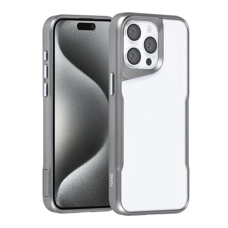 TUNIQ TUNIQ iPhone 15 Pro Max Back cover case - Silicone - Grey TUNIQ TUNIQ iPhone 15 Pro Max Back cover case - Silicone - Grey