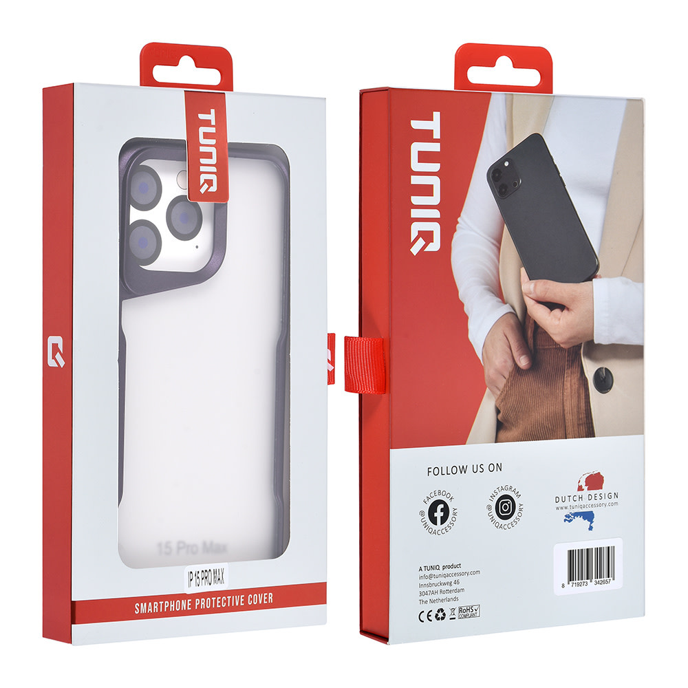 TUNIQ TUNIQ iPhone 15 Pro Max Backcover hoesje Silicone - Paars, foto 6 van 6
