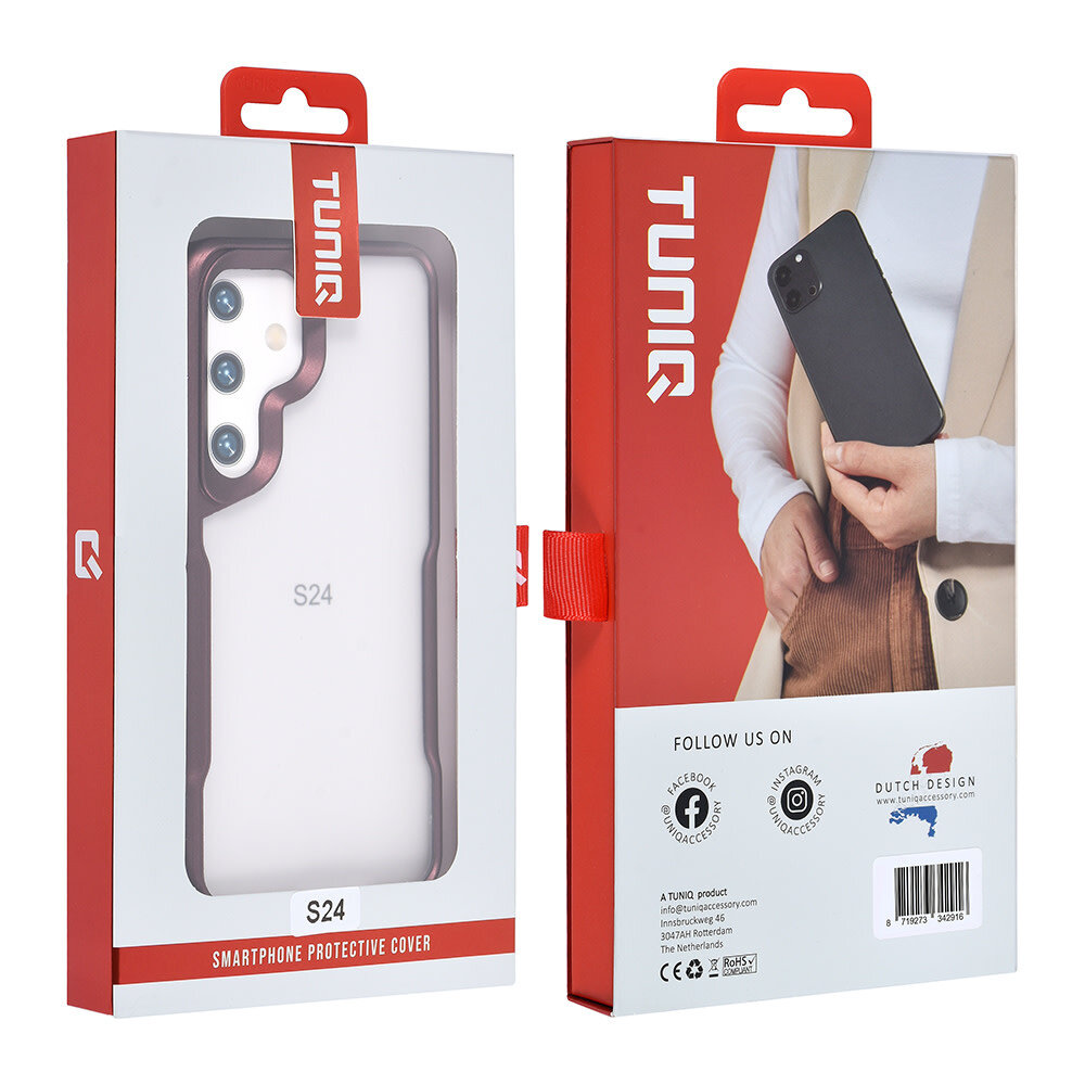 TUNIQ TUNIQ Galaxy S24 Backcover hoesje Silicone - Rood