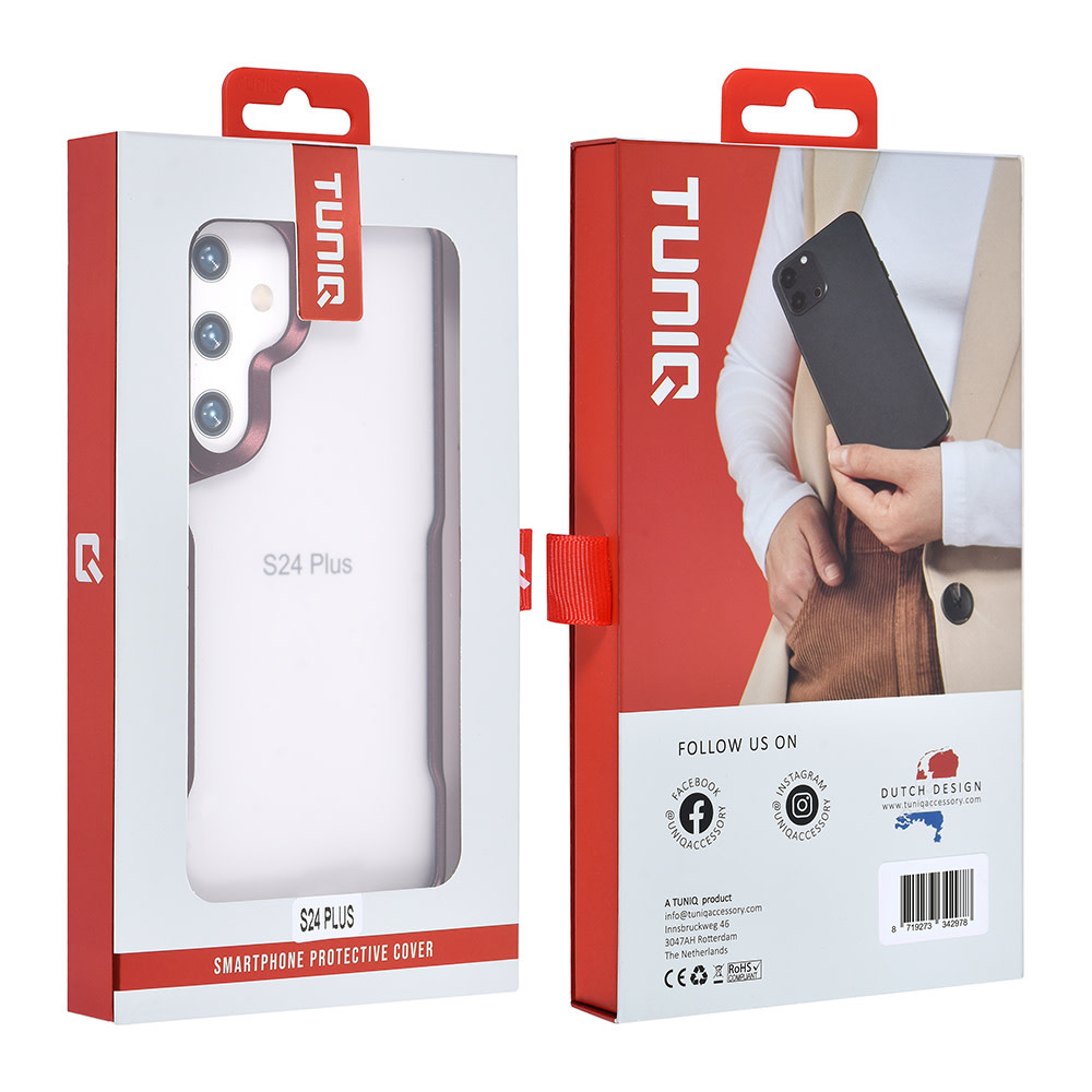 TUNIQ TUNIQ Galaxy S24 Plus Backcover hoesje Silicone - Rood, foto 4 van 6
