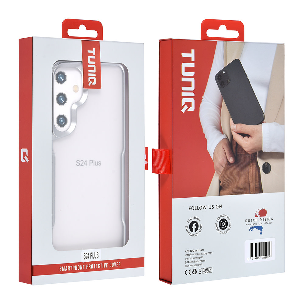 TUNIQ TUNIQ Galaxy S24 Plus Backcover hoesje Silicone - Zilver, foto 4 van 6