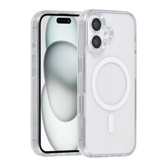 TUNIQ iPhone 16 Back-Cover hul - Magsafe silicone - Weiß