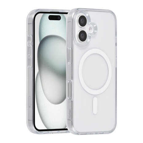 TUNIQ TUNIQ iPhone 16 Back cover coque Magsafe silicone - Blanc TUNIQ TUNIQ iPhone 16 Back cover coque Magsafe silicone - Blanc