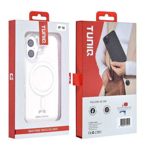 TUNIQ TUNIQ iPhone 16 Back-Cover hul - Magsafe silicone - Weiß TUNIQ TUNIQ iPhone 16 Back-Cover hul - Magsafe silicone - Weiß