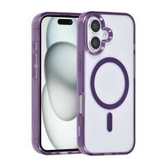 TUNIQ iPhone 16 Back cover case - Magsafe silicone - Purple