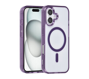 TUNIQ TUNIQ iPhone 16 Back-Cover hul - Magsafe silicone - Lila TUNIQ TUNIQ iPhone 16 Back-Cover hul - Magsafe silicone - Lila