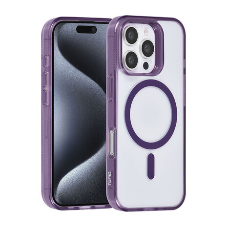 TUNIQ TUNIQ iPhone 16 Pro Back cover case - Magsafe silicone - Purple TUNIQ TUNIQ iPhone 16 Pro Back cover case - Magsafe silicone - Purple