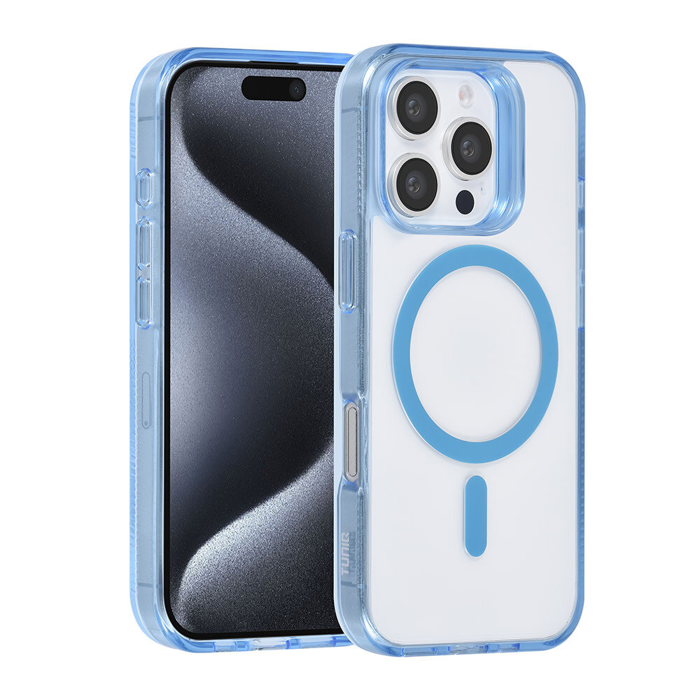 TUNIQ TUNIQ iPhone 16 Pro Back cover case - Magsafe silicone - Blue TUNIQ TUNIQ iPhone 16 Pro Back cover case - Magsafe silicone - Blue