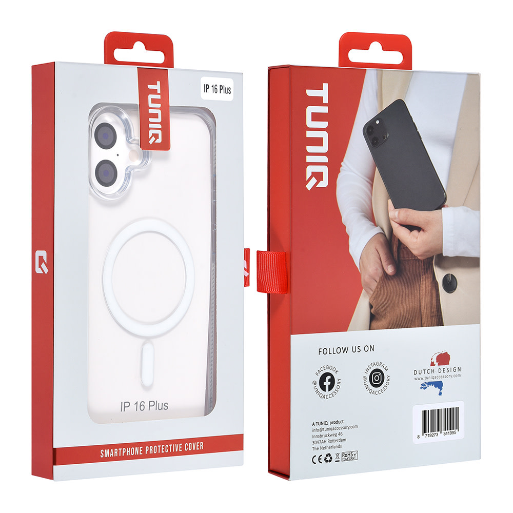 TUNIQ TUNIQ iPhone 16 Plus Backcover hoesje Magsafe silicone - Wit, foto 4 van 6