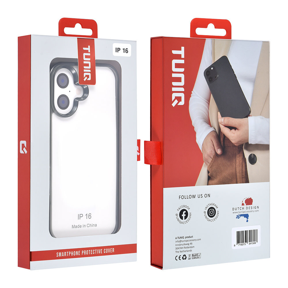 TUNIQ TUNIQ iPhone 16 Back cover case - Silicone - Black