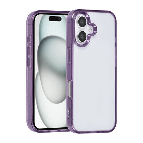 TUNIQ TUNIQ iPhone 16 Back-Cover hul - Silicone - Lila