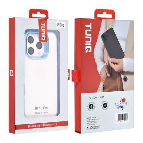 TUNIQ TUNIQ iPhone 16 Pro Back-Cover hul - Silicone - Blau