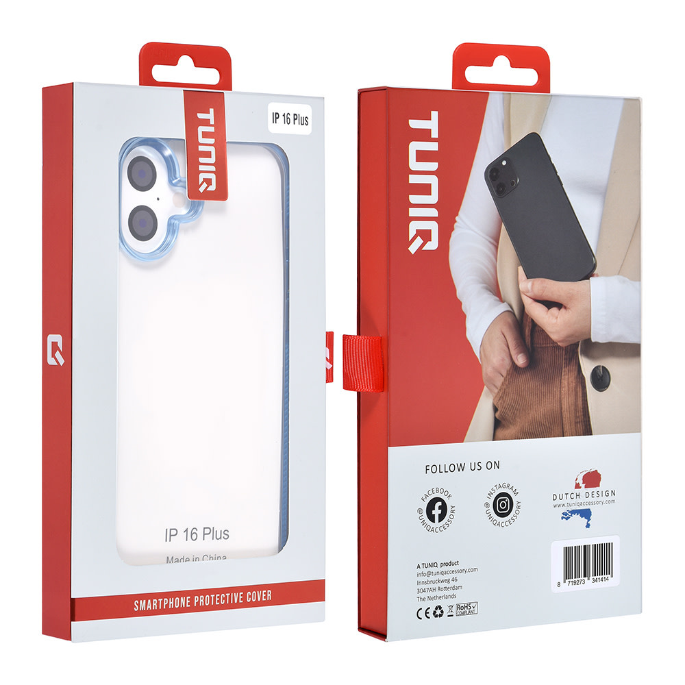 TUNIQ TUNIQ iPhone 16 Plus Backcover hoesje Silicone - Blauw, foto 4 van 6