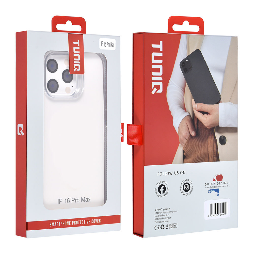 TUNIQ TUNIQ iPhone 16 Pro Max Back cover case - Silicone - White TUNIQ TUNIQ iPhone 16 Pro Max Back cover case - Silicone - White