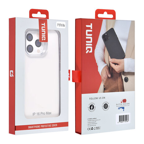 TUNIQ TUNIQ iPhone 16 Pro Max Back cover case - Silicone - White TUNIQ TUNIQ iPhone 16 Pro Max Back cover case - Silicone - White