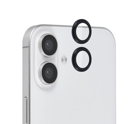 TUNIQ TUNIQ iPhone 16 Lens Protector Tempered glass - Zwart TUNIQ TUNIQ iPhone 16 Lens Protector Tempered glass - Zwart