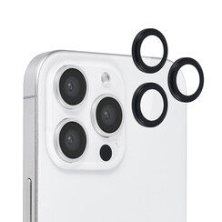 TUNIQ iPhone 16 Pro Lens protector - Tempered glass - Black