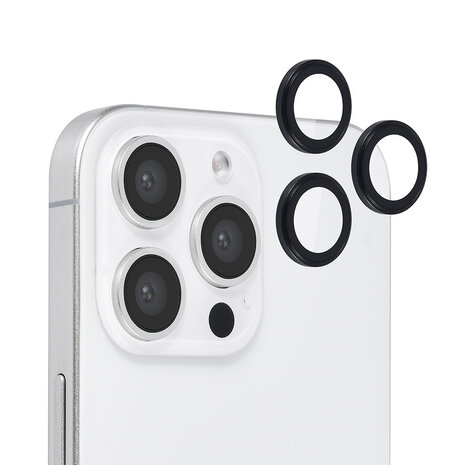 TUNIQ TUNIQ iPhone 16 Pro Lens Protector Tempered glass - Zwart TUNIQ TUNIQ iPhone 16 Pro Lens Protector Tempered glass - Zwart