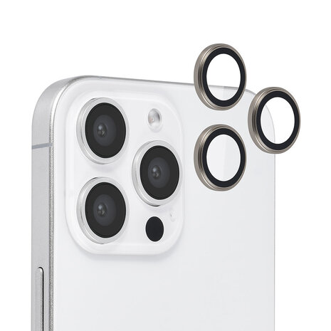 TUNIQ TUNIQ iPhone 16 Pro Lens protector - Tempered glass - Grey TUNIQ TUNIQ iPhone 16 Pro Lens protector - Tempered glass - Grey