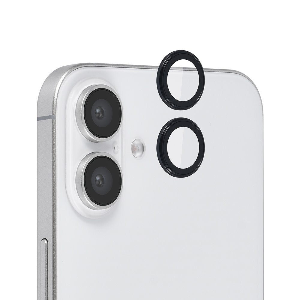 TUNIQ TUNIQ iPhone 16 Plus Lens protector - Tempered glass - Black TUNIQ TUNIQ iPhone 16 Plus Lens protector - Tempered glass - Black