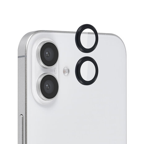 TUNIQ TUNIQ iPhone 16 Plus Lens protector - Tempered glass - Black TUNIQ TUNIQ iPhone 16 Plus Lens protector - Tempered glass - Black