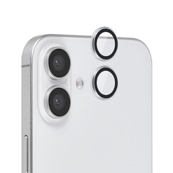 TUNIQ iPhone 16 Plus Lens protector - Tempered glass - Silver
