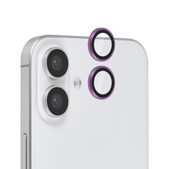 TUNIQ iPhone 16 Plus Lens protector - Tempered glass - Pink