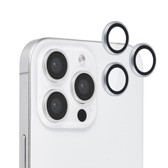 TUNIQ iPhone 16 Pro Max Lens protector - Tempered glass - Silver