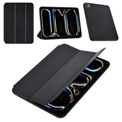 Apple iPad Pro 11 (2024) Book Case Tablet - Smart Case - Black