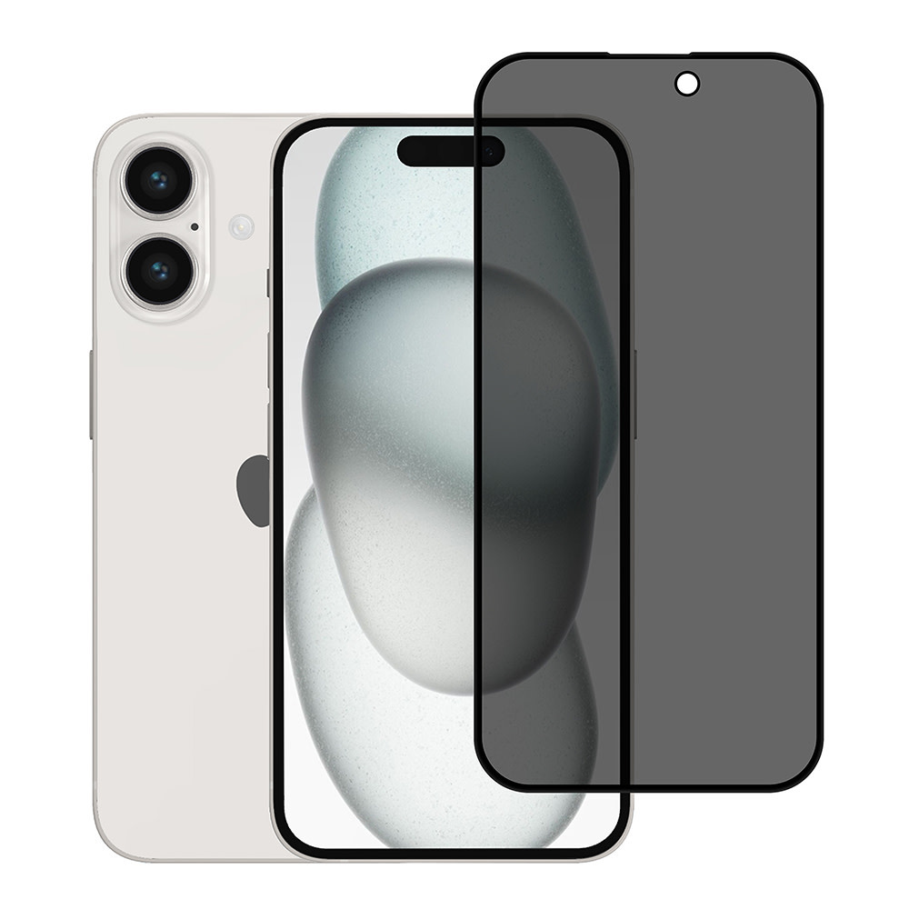 TUNIQ box of 10 - TUNIQ iPhone 16 Screenprotector - Privacy Glass - Zwart