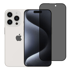 box of 10 - TUNIQ iPhone 16 Pro Display Schutzglas - Privacy Glass - Schwarz
