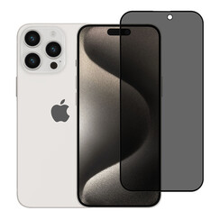 box of 10 - TUNIQ iPhone 16 Pro Max Screen Protector - Privacy Glass - Black