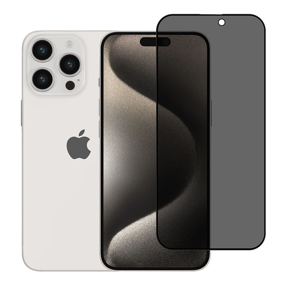 TUNIQ box of 10 - TUNIQ iPhone 16 Pro Max Screenprotector - Privacy Glass - Zwart