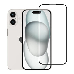 Box of 10 - TUNIQ iPhone 16 10D Full coverage Screenprotector - Zwarte Rand