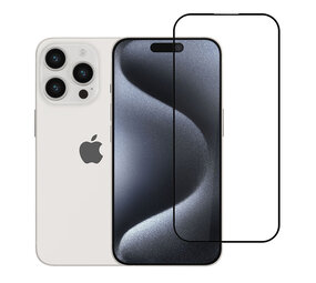 TUNIQ Box of 10 - TUNIQ iPhone 16 Pro10D Full coverage Screenprotector - Zwarte Rand