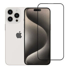 Box of 10 - TUNIQ iPhone 16 Pro Max 10D Full Coverage Tempered Glass - Black Edge