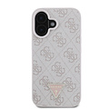 Guess Guess iPhone 16 Backcover hoesje Magsafe IML crossbody cord - Roze