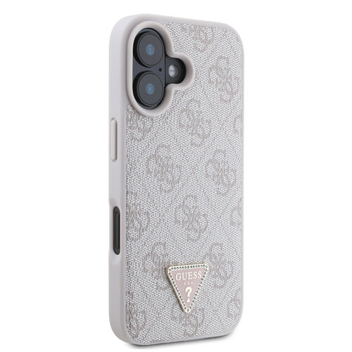 Guess Guess iPhone 16 Backcover hoesje Magsafe IML crossbody cord - Roze