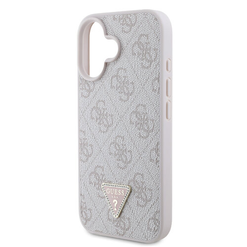 Guess Guess iPhone 16 Backcover hoesje Magsafe IML crossbody cord - Roze