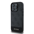 Guess Guess iPhone 16 Pro Max Back-Cover hul - Magsafe - 4G PU Leather - Bottom Stripe - Grau