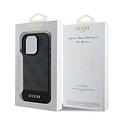 Guess Guess iPhone 16 Pro Max Backcover hoesje - Magsafe - 4G PU Leather - Bottom Stripe - Grijs