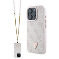 Guess Guess iPhone 16 Pro Max Back cover case - Magsafe IML crossbody cord - Pink