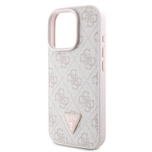 Guess Guess iPhone 16 Pro Max Backcover hoesje Magsafe IML crossbody cord - Roze