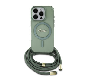 Guess Guess iPhone 16 Pro Back cover coque Magsafe IML crossbody cord - Vert Guess Guess iPhone 16 Pro Back cover coque Magsafe IML crossbody cord - Vert