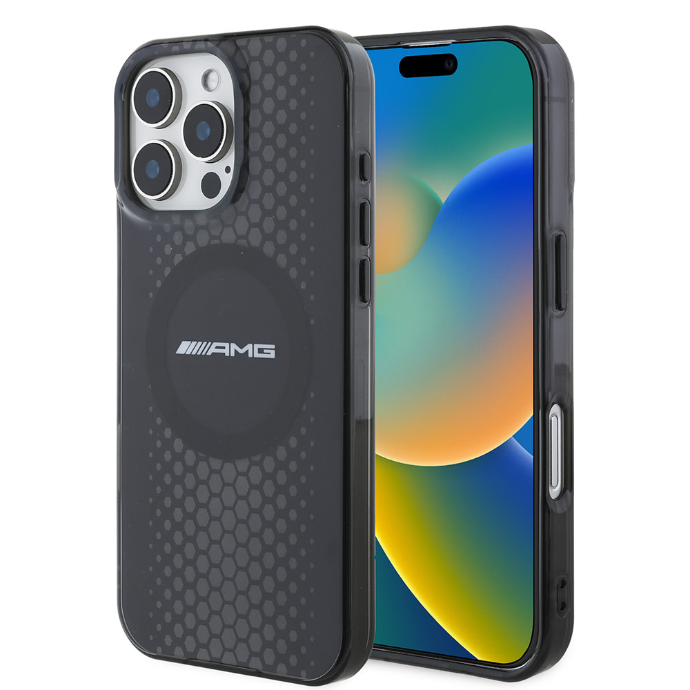 AMG AMG iPhone 16 Pro Backcover hoesje Magsafe double layer - Zwart