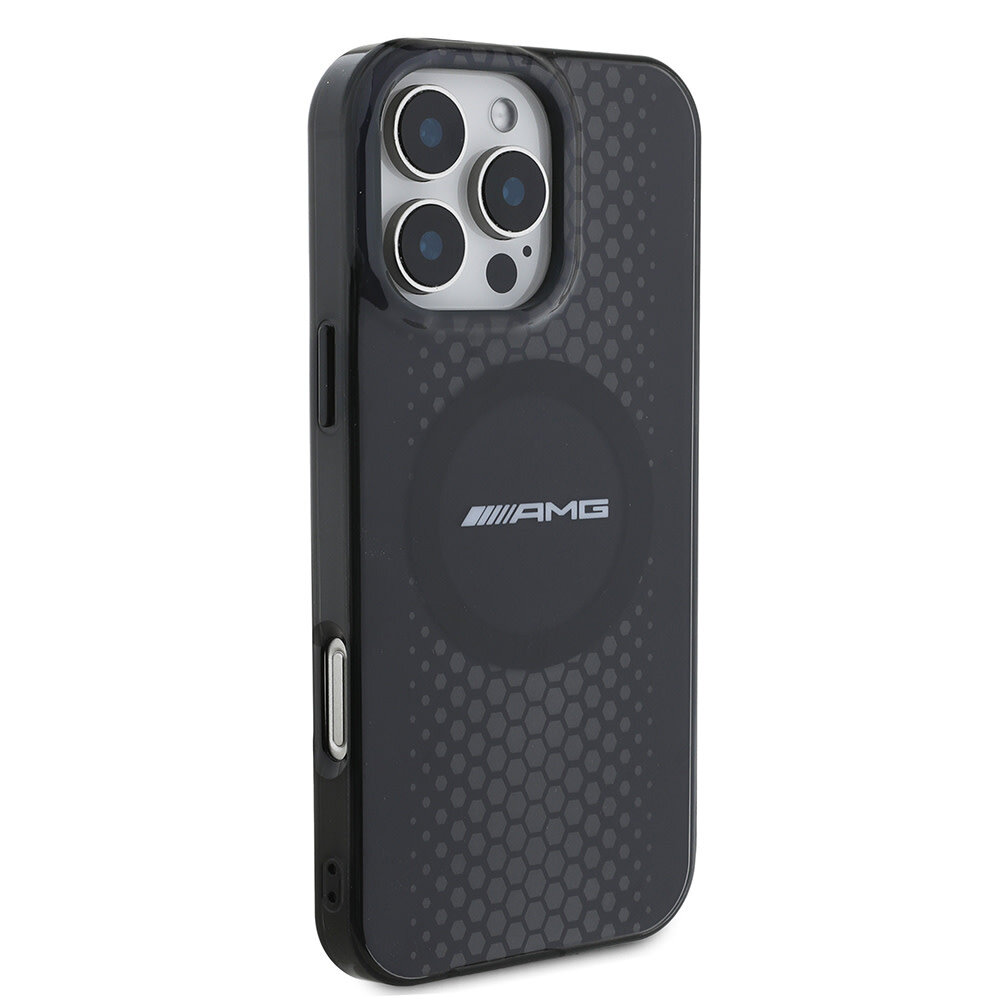 AMG AMG iPhone 16 Pro Backcover hoesje Magsafe double layer - Zwart AMG AMG iPhone 16 Pro Backcover hoesje Magsafe double layer - Zwart