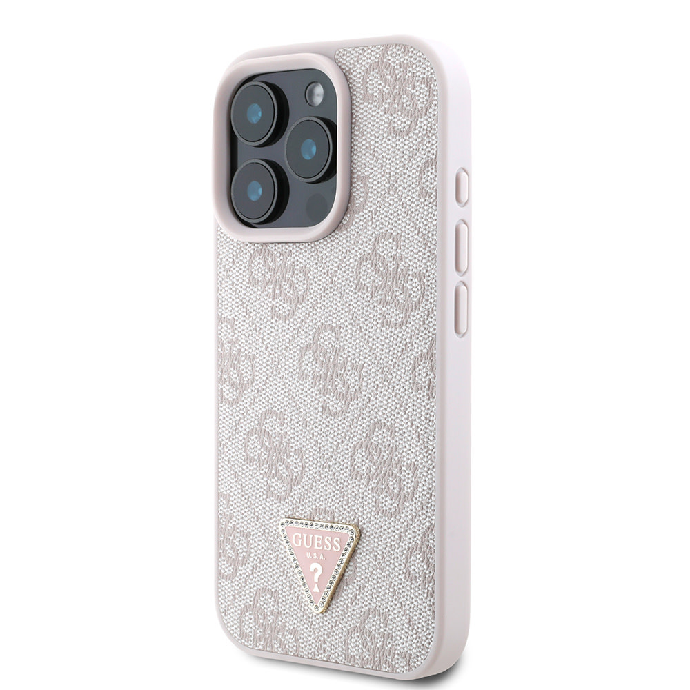 Guess Guess iPhone 16 Pro Backcover hoesje Magsafe IML crossbody cord - Roze, foto 2 van 6