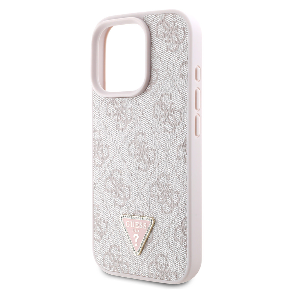 Guess Guess iPhone 16 Pro Backcover hoesje Magsafe IML crossbody cord - Roze, foto 6 van 6