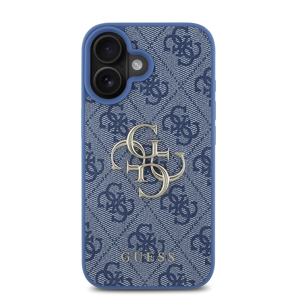 Guess Guess iPhone 16 Plus Backcover hoesje - 4G - Big Metal Logo - Blauw, foto 3 van 6